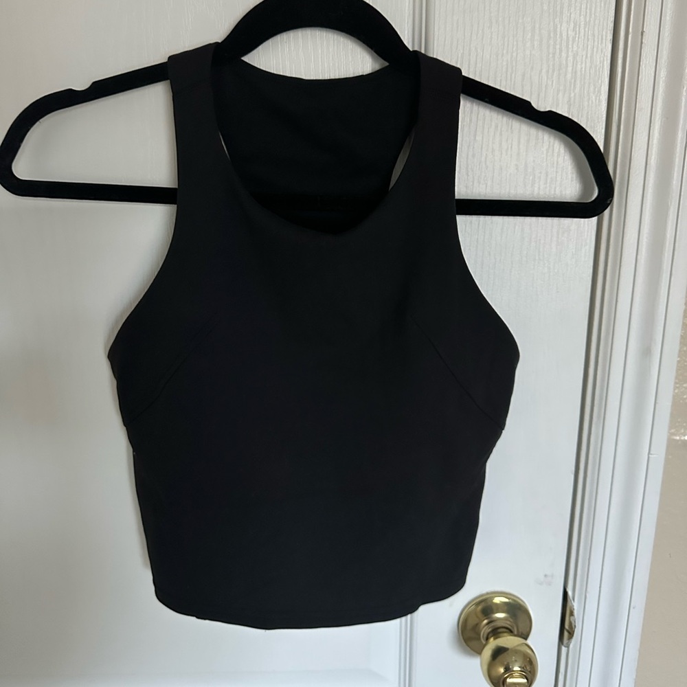 Lululemon Align Cropped Tank Built-In Shelf Bra Black Size 6